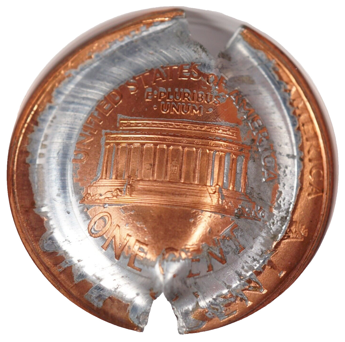 1999 1c Double Struck Massive Capped Cupped Die Cap - Rare Mint Error NGC MS66RD 1999 1c Double Struck Massive Capped Cupped Die Cap - Rare Mint Error NGC MS66RD