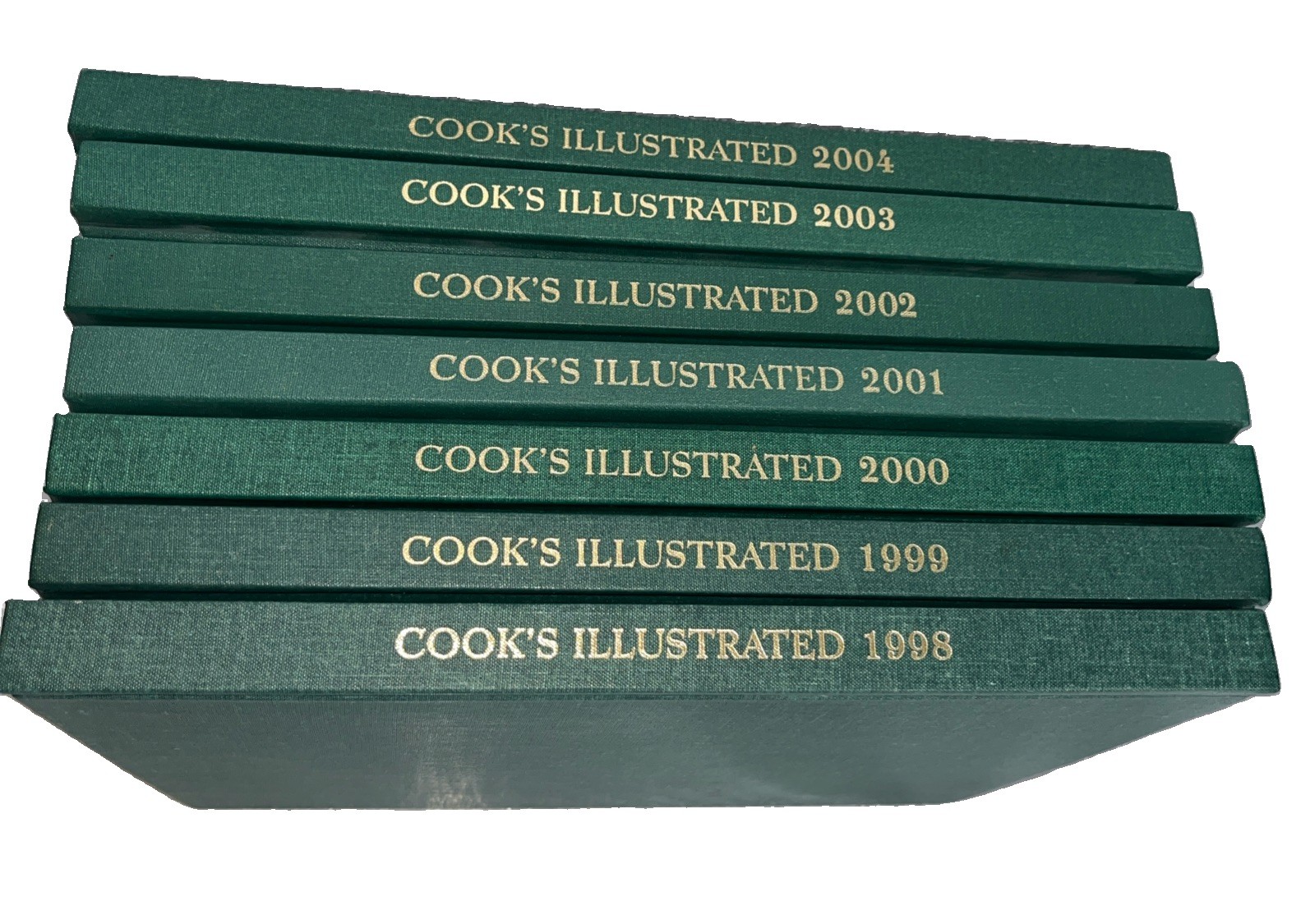 Lot Of 7 Cook’s Illustrated Annual Hardback Cookbooks 1998 -2004