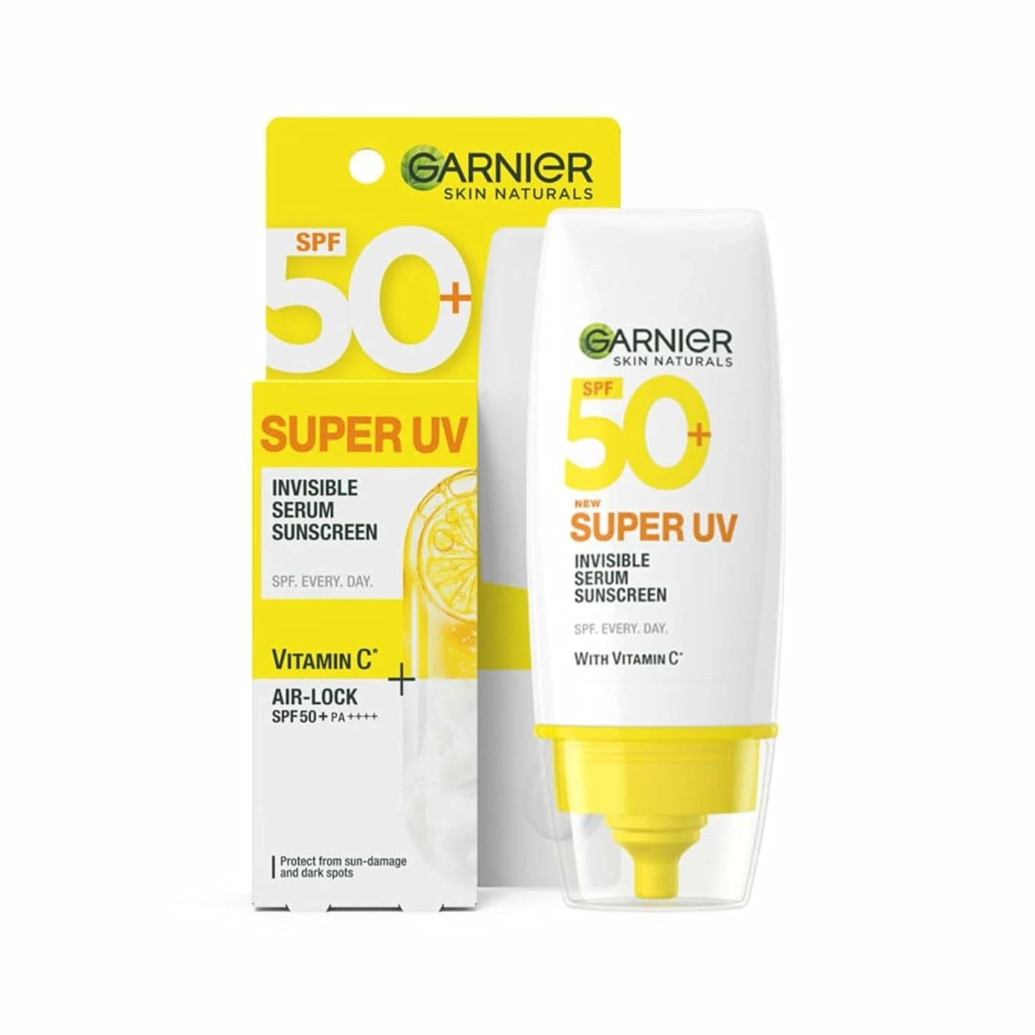 Garnier Super UV Invisible Serum Sunscreen SPF 50 PA Lightweight Vitamin C 30ml