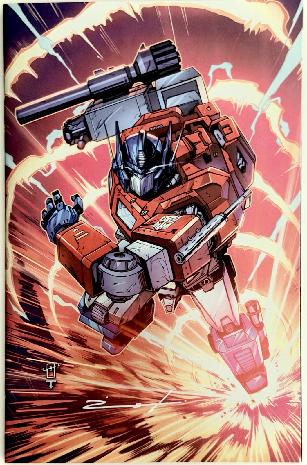 Transformers #22 - Matte Foil Virgin Signed by Jonathan Uribe w/COA