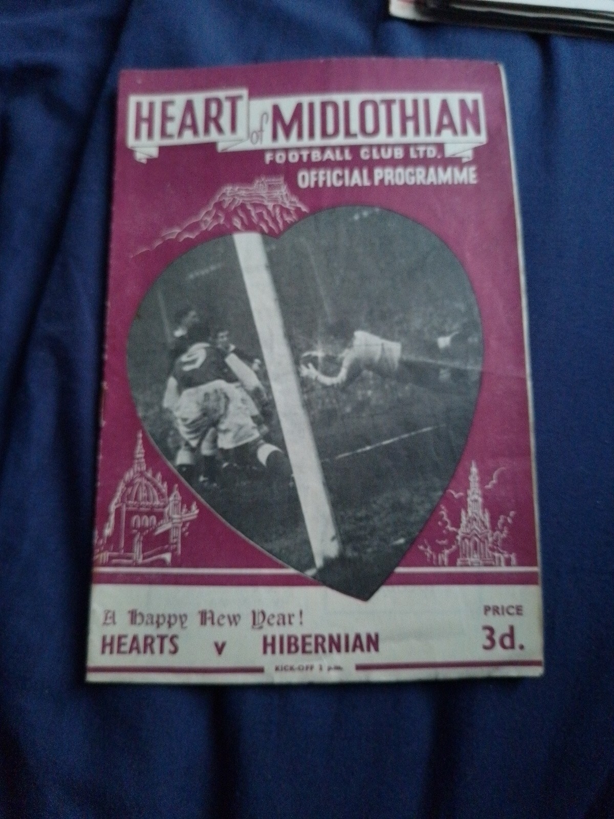 Hearts V Hibernian  1st January 1953 Match Programme Heart Of Midlothian 