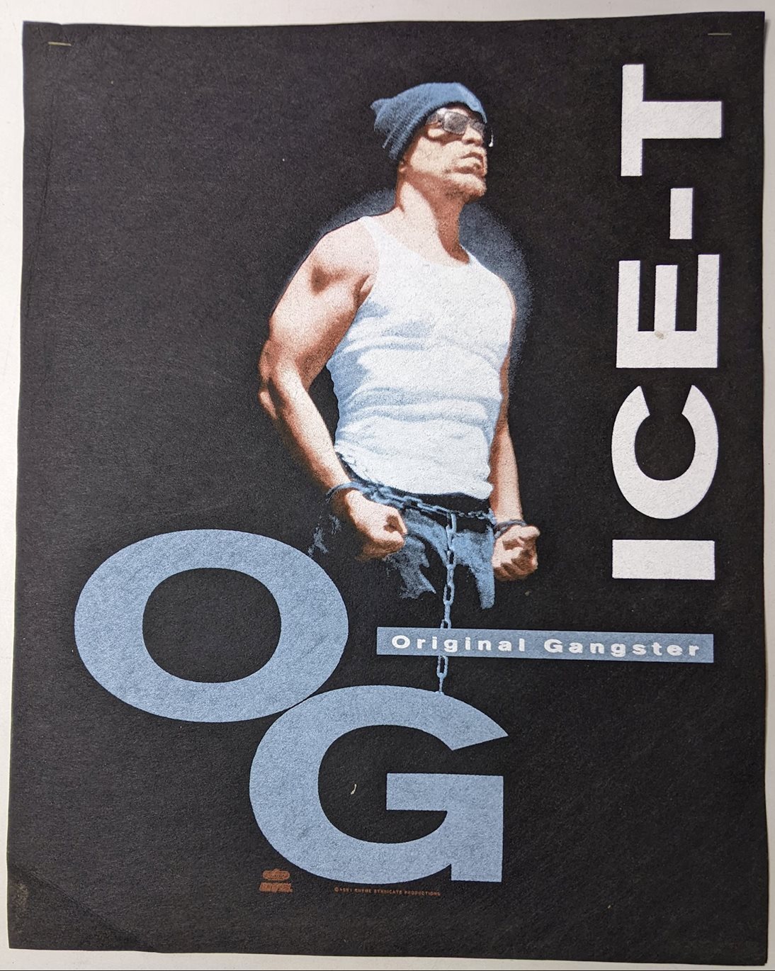 Vintage 1991 Ice-T OG Original Gangster Tshirt Promo Proof Sample Pellon Vintage 1991 Ice-T OG Original Gangster Tshirt Promo Proof Sample Pellon