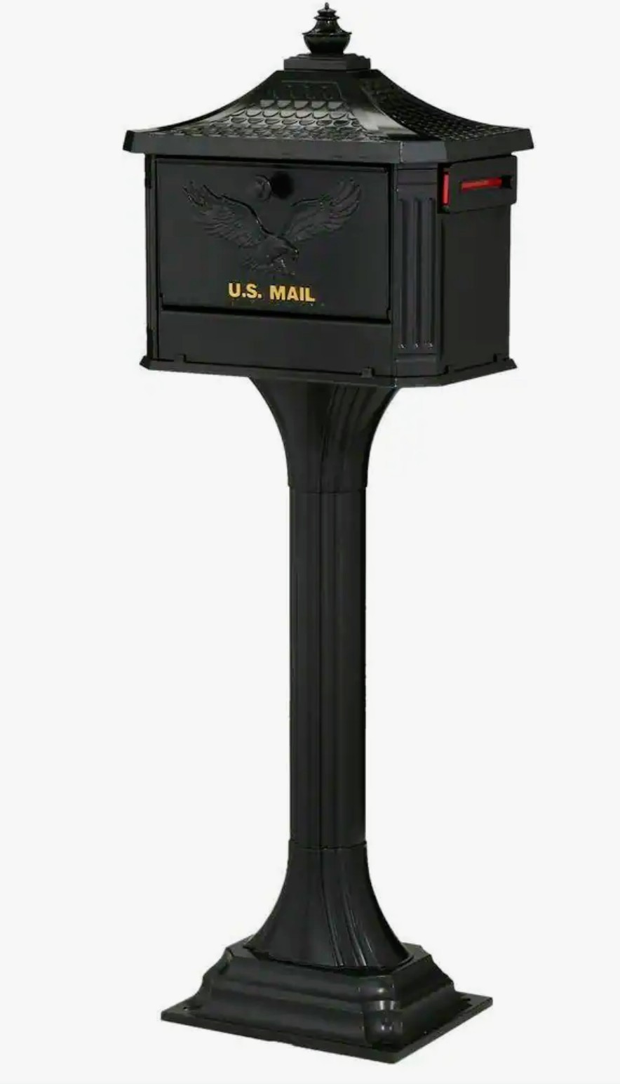 Architectural Mailboxes Pedestal Aluminum Locking All-In-One Mailbox Post Combo