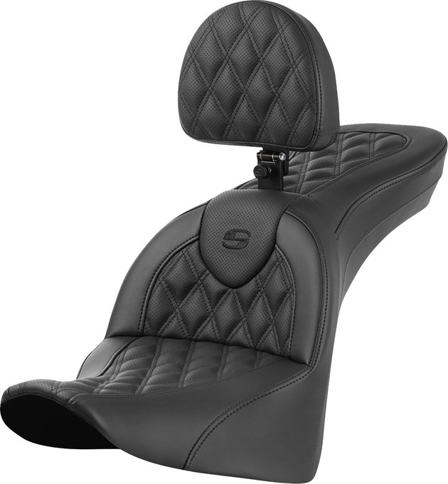 Saddlemen RoadSofa LS Seat With Backrest #285048 Harley Davidson