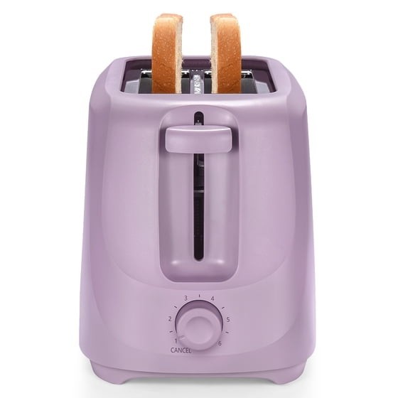 2-Slice Toaster with 6 Shade Settings and Removable Crumb Tray, Lilac Bloom 2-Slice Toaster with 6 Shade Settings and Removable Crumb Tray, Lilac Bloom