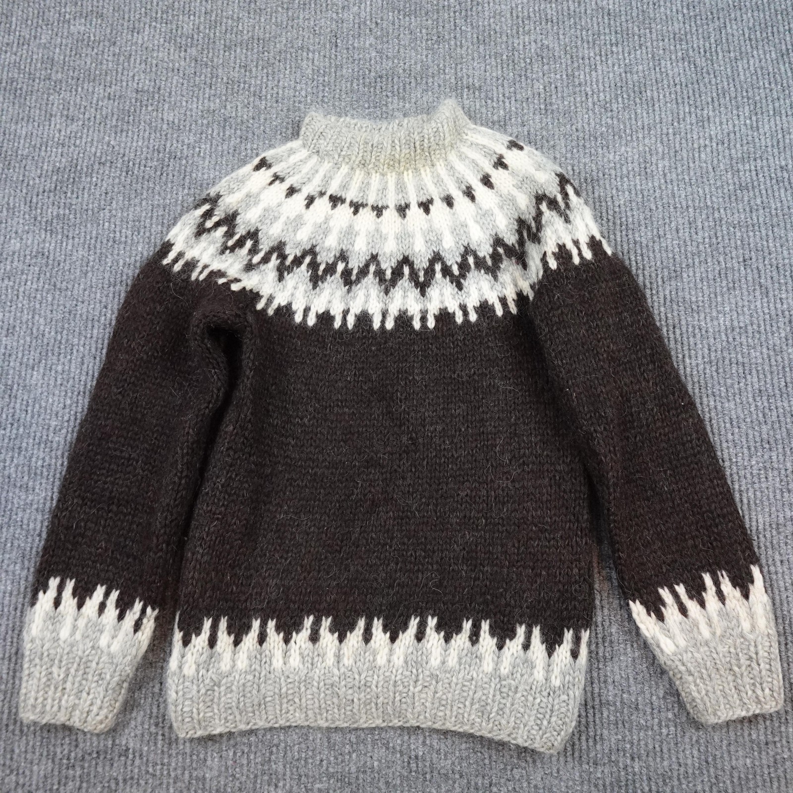 Vintage Hilda Ltd Sweater Womens Small Icelandic Wool Fair Isle Ski Pullover
