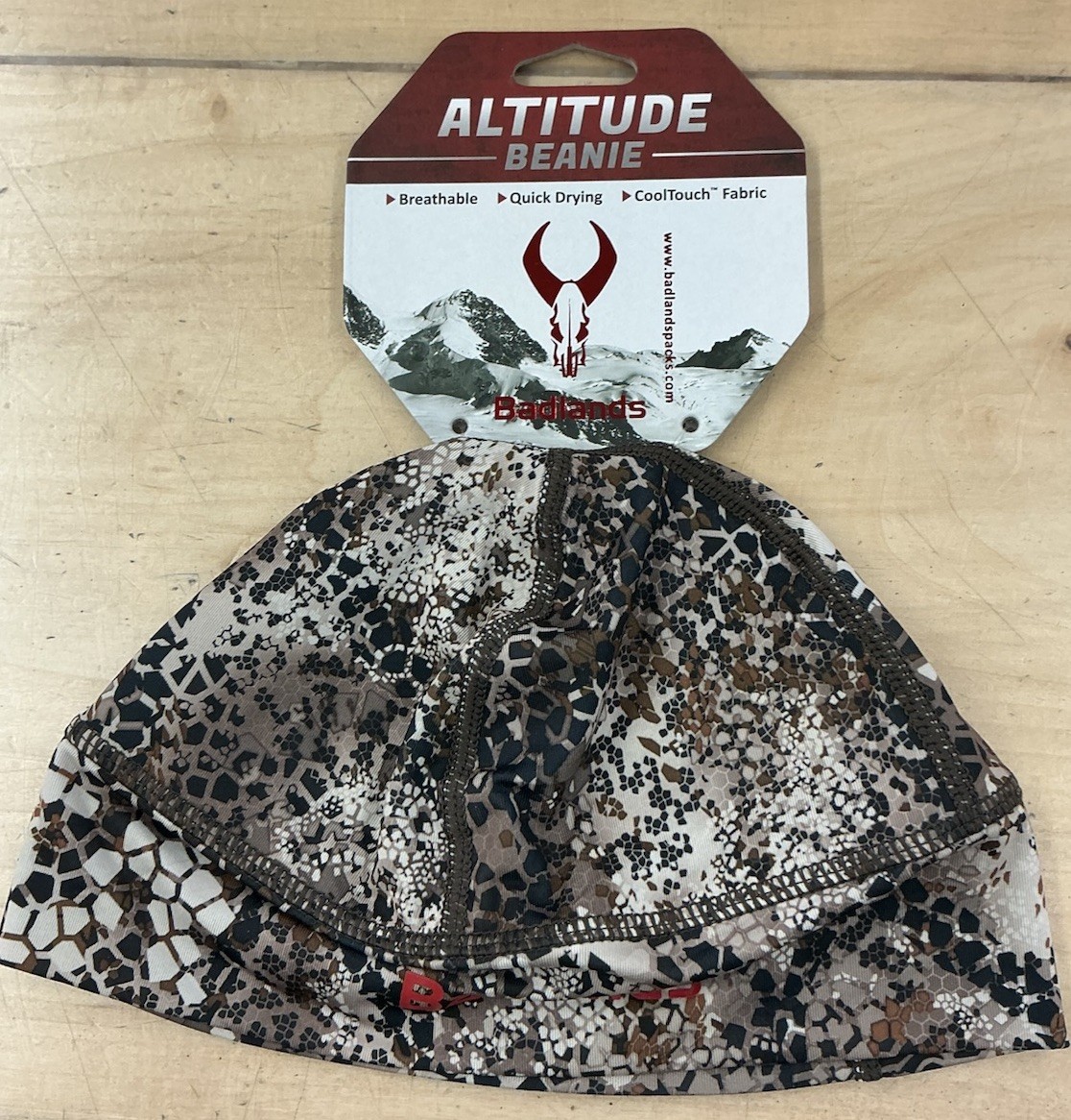 Badlands Altitude Camo Beanie One Size Green Polyester Spandex Hunting Skull Cap