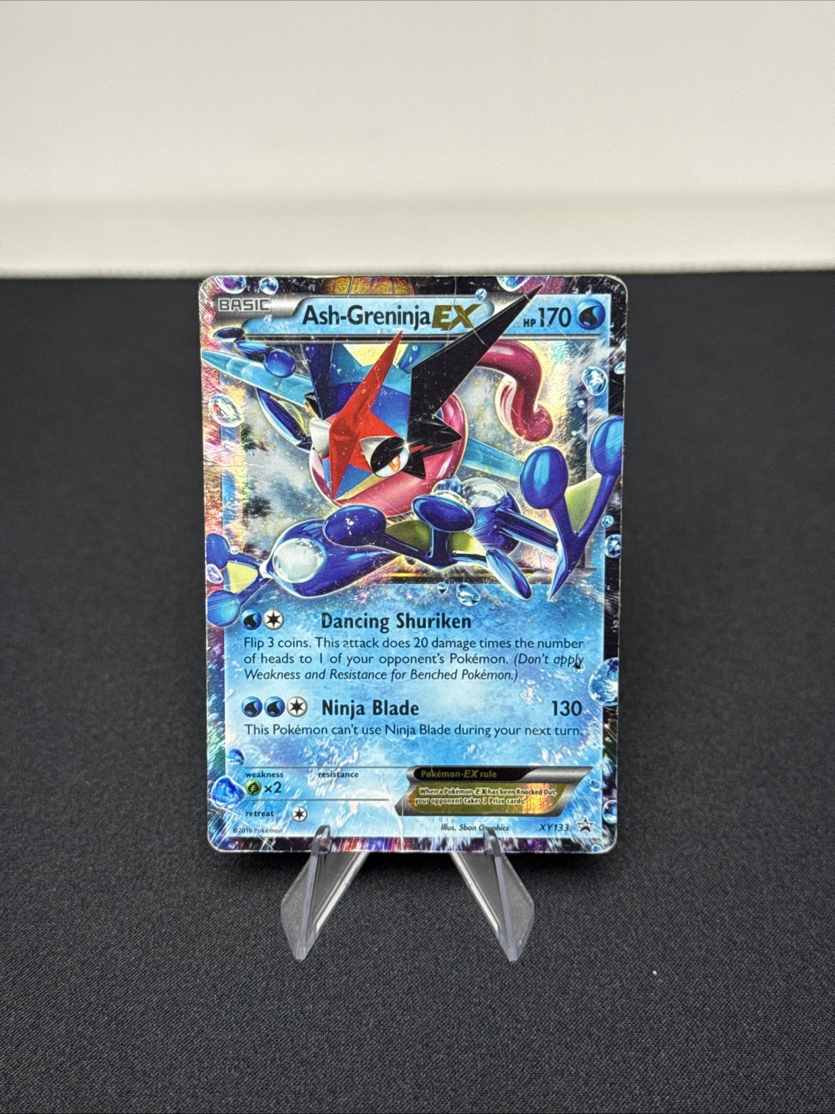 Ash-Greninja EX XY133 XY Holo (HEAVY PLAYED)