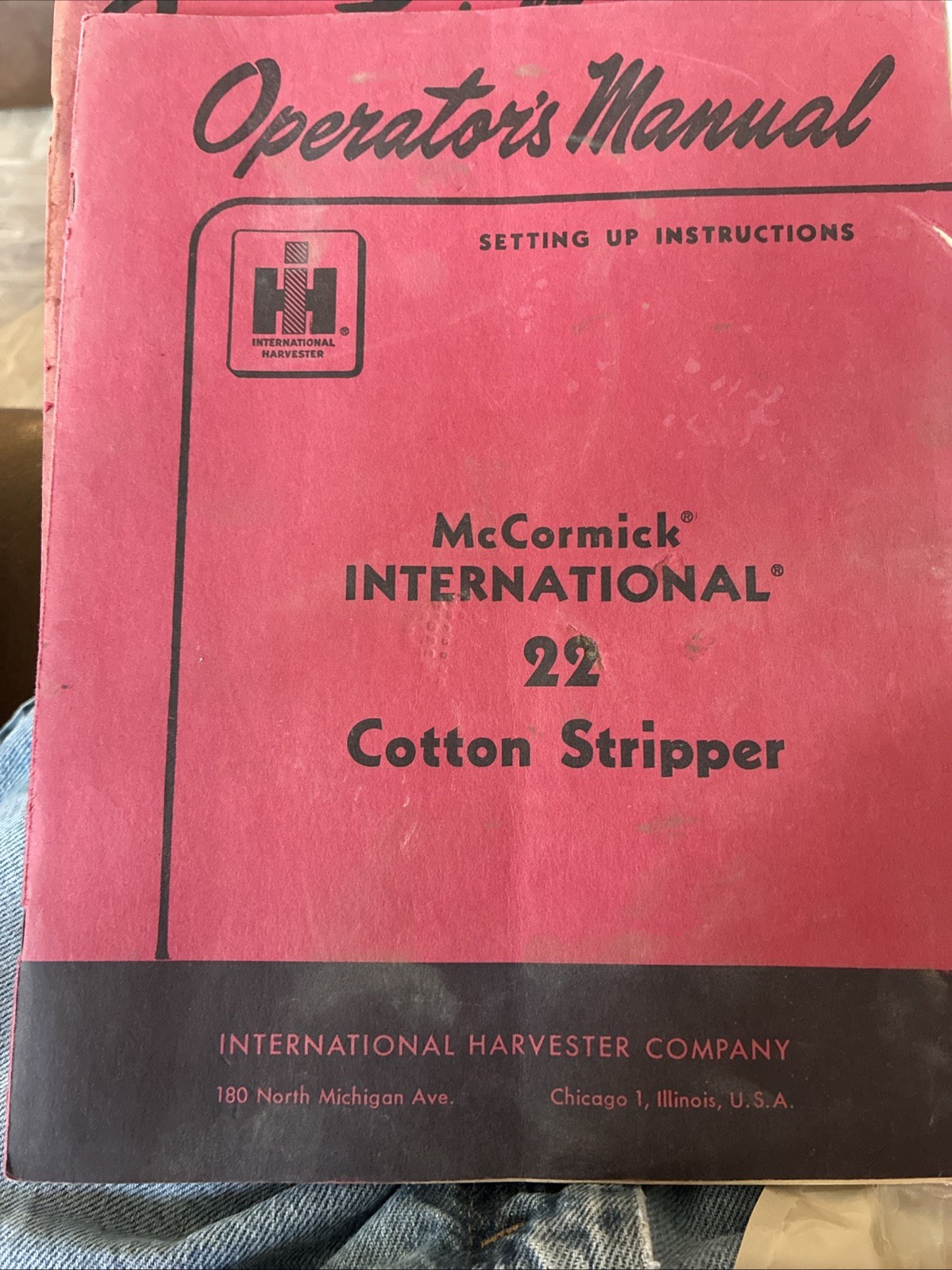 vtg international harvester Operator Manual 22 Cotton Stripper McCormick vtg international harvester Operator Manual 22 Cotton Stripper McCormick