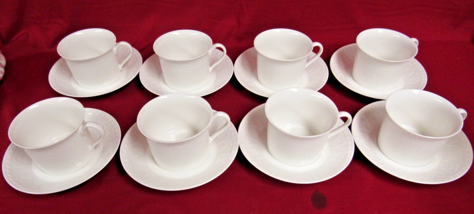 Villeroy & Boch CELLINI Coffee Cup & Saucer Set Of 8 Germany Pre Owned Villeroy & Boch CELLINI Coffee Cup & Saucer Set Of 8 Germany Pre Owned