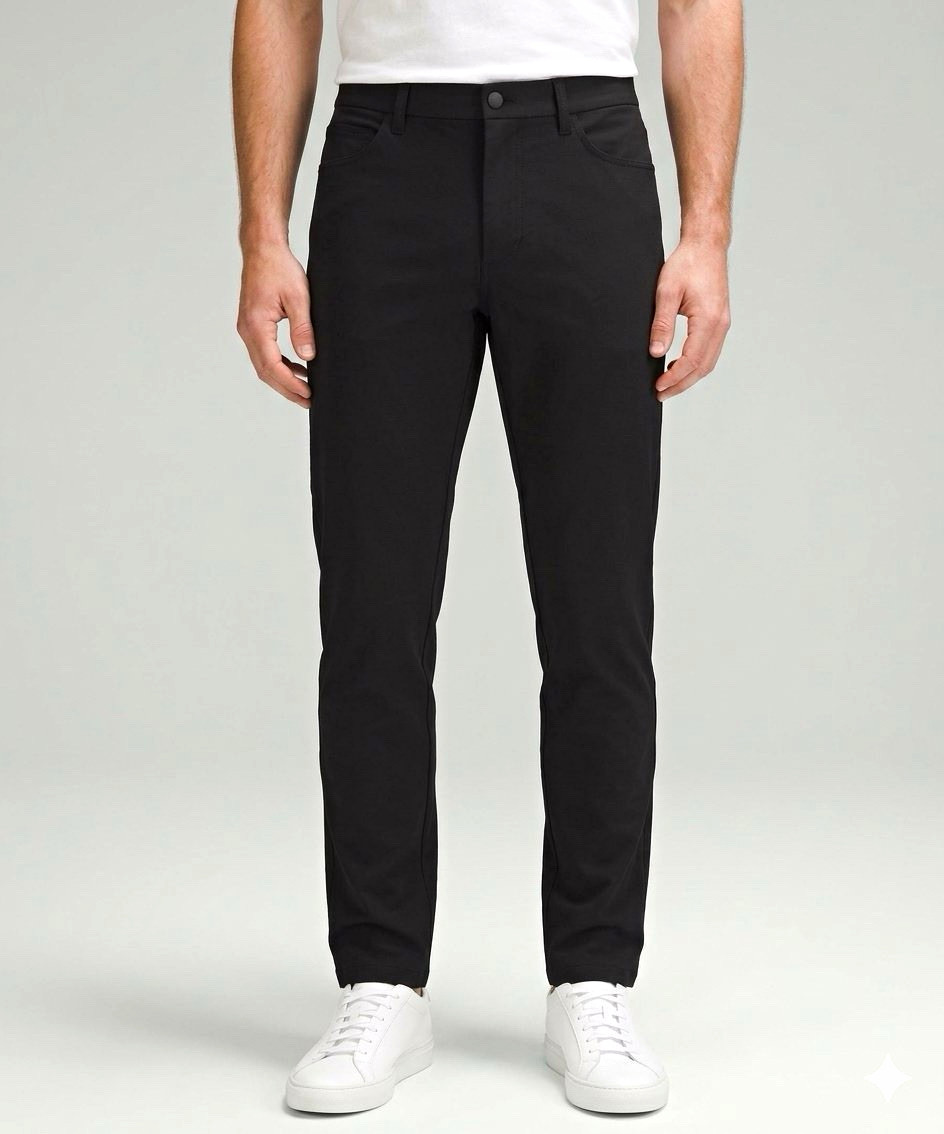 Luluemon Men’s Black ABC Slim-Fit 5 Pocket Pant Waist 36 Luluemon Men’s Black ABC Slim-Fit 5 Pocket Pant Waist 36