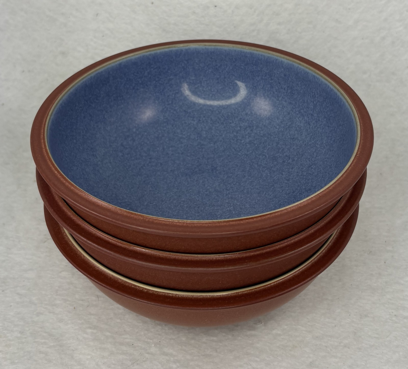 Denby Juice Berry Stoneware Soup/Cereal Bowls England 7in Discontinued Set of 3