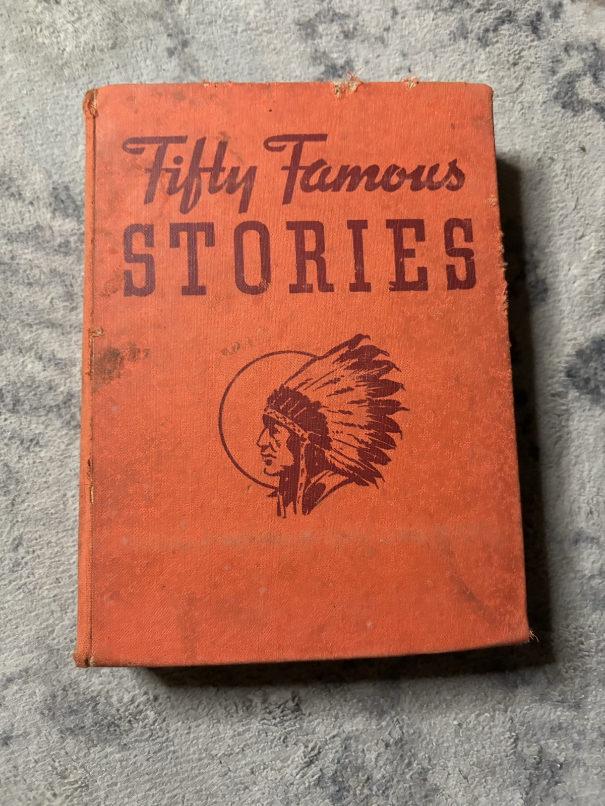 Antique 1920s Hardcover Fifty Famous Stories By Samuel E Lowe Viola E Jacobson