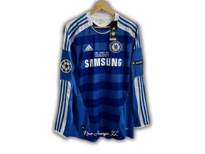 Didier Drogba #11 Chelsea FC 2012 Champions League Final Jersey Long Sleeve