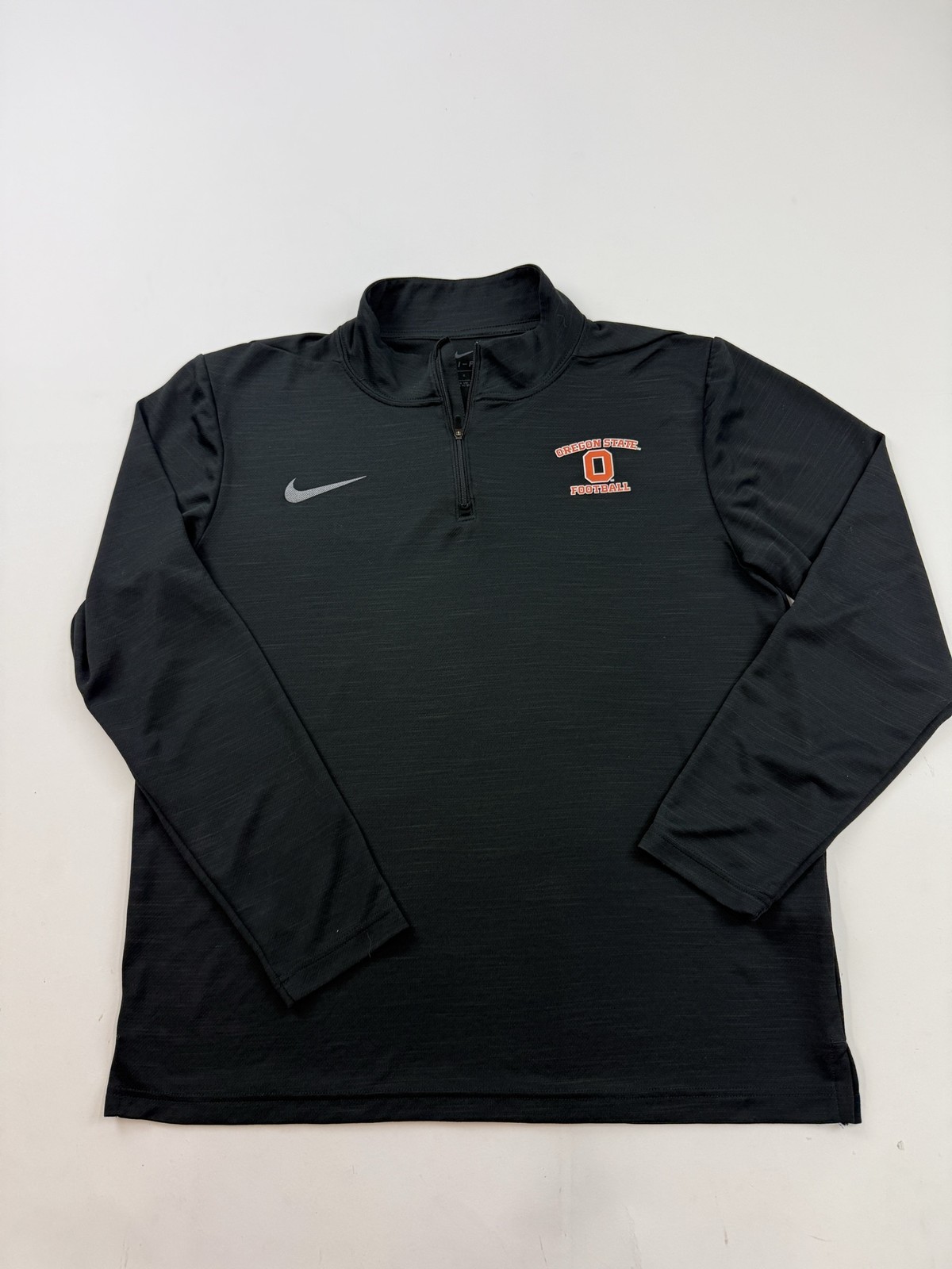 Oregon State Beavers Shirt Mens Large Black NCAA Football Nike Dri-Fit 1/4 Zip