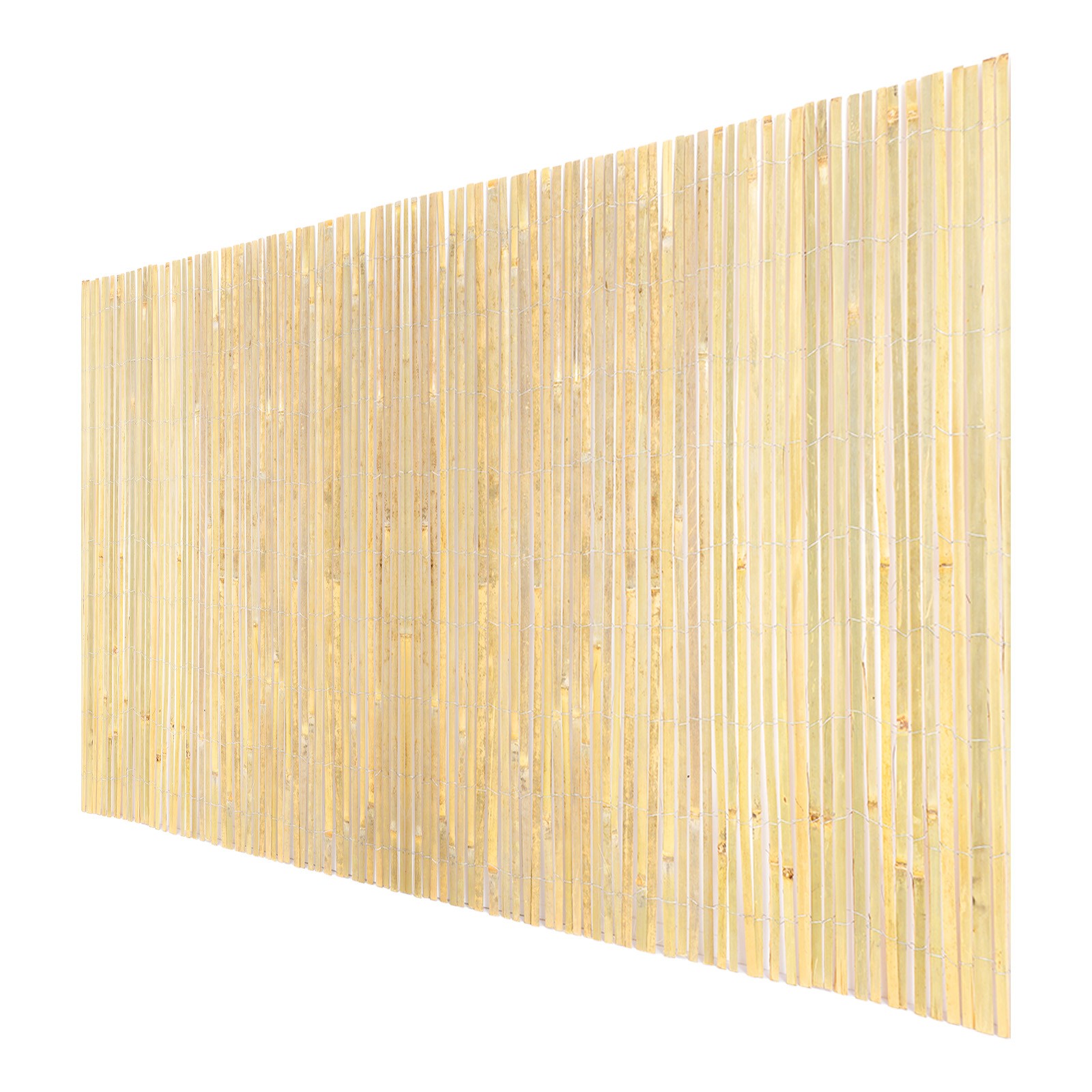 Uimoso Natural Bamboo Slat Screening Privacy Bamboo Slat Fence 6 ft H x 13 ft L