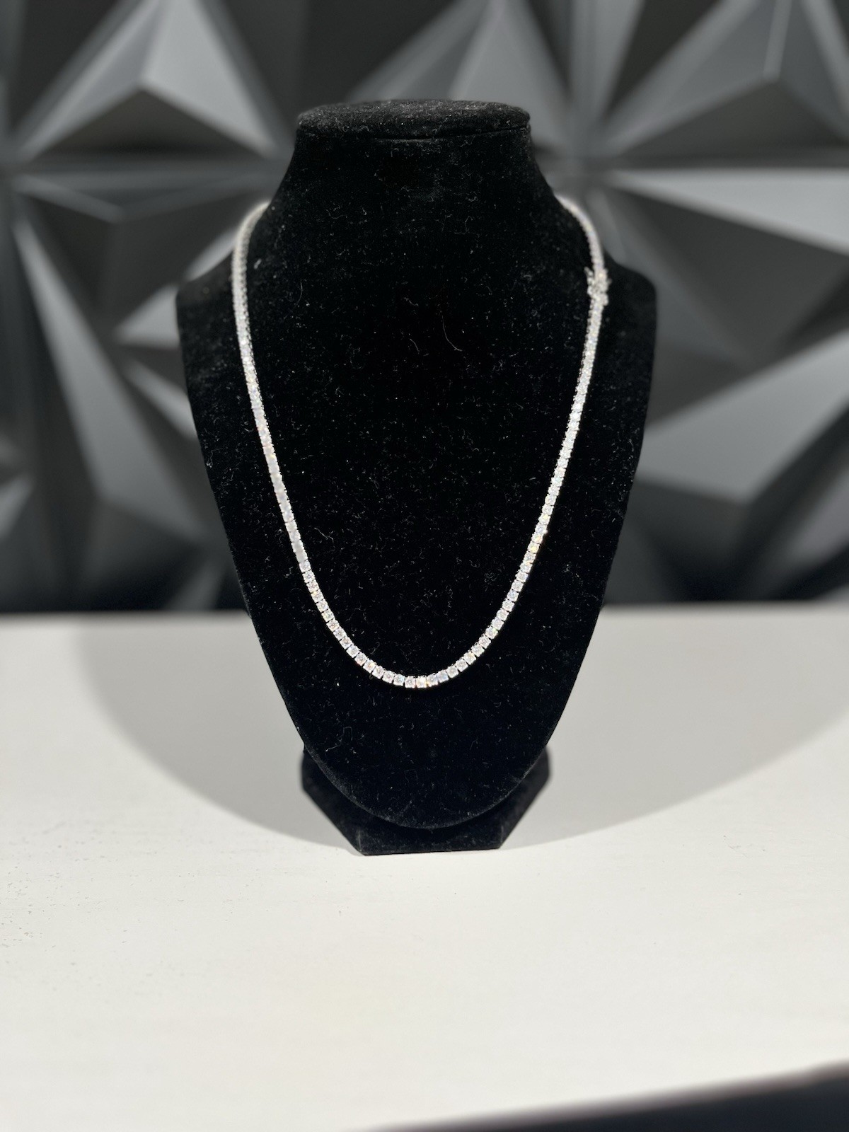 VVS1 MOISSANITE TENNIS CHAINS 925 SILVER 3MM 20” PASSES 💎 TESTER VVS1 MOISSANITE TENNIS CHAINS 925 SILVER 3MM 20” PASSES 💎 TESTER