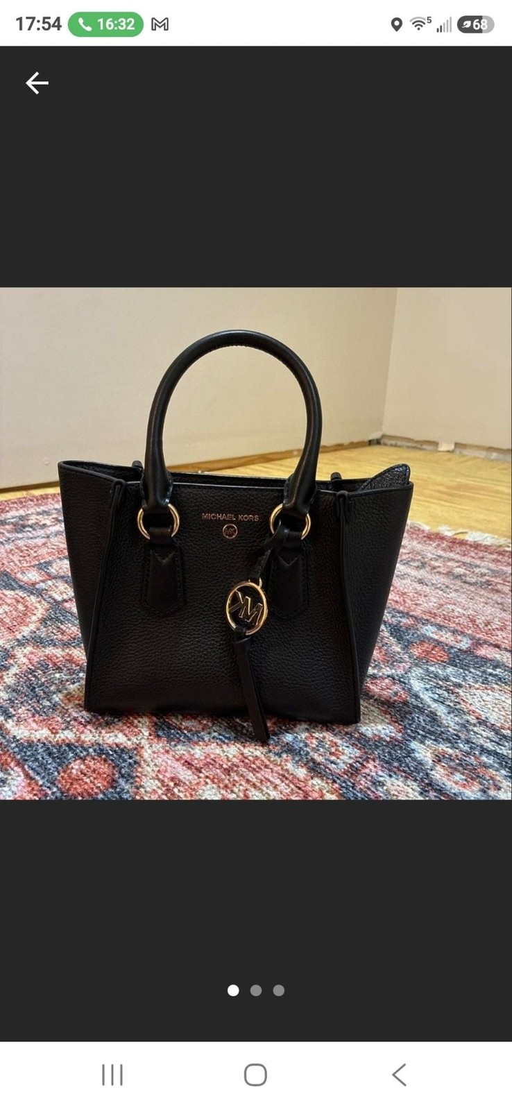 Michael Kors Kris Small Pebbled Leather Satchel Black Michael Kors Kris Small Pebbled Leather Satchel Black