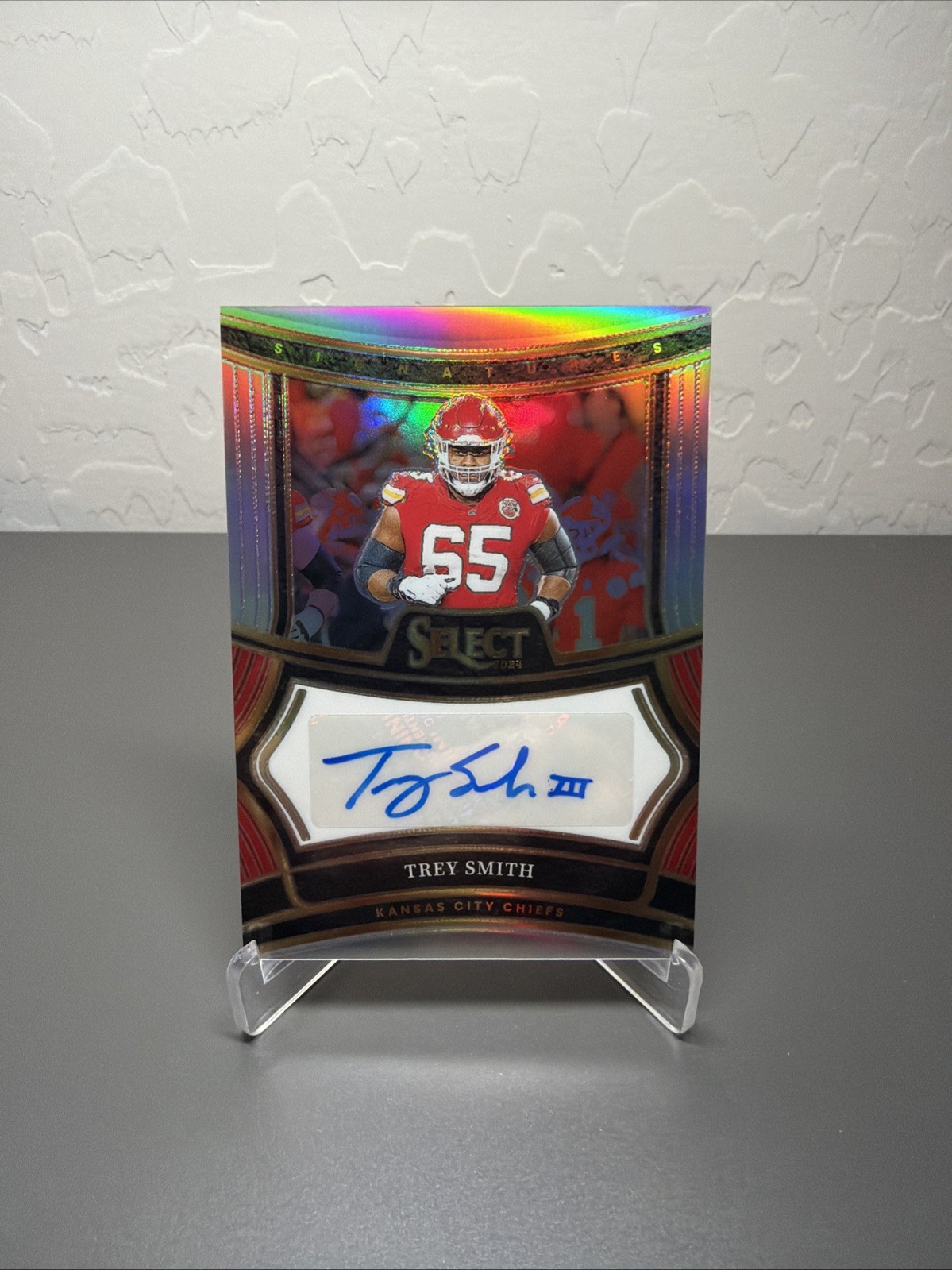 2024 Panini Select Trey Smith Silver Auto /399 #SP-TSH Kansas City Chiefs 2024 Panini Select Trey Smith Silver Auto /399 #SP-TSH Kansas City Chiefs
