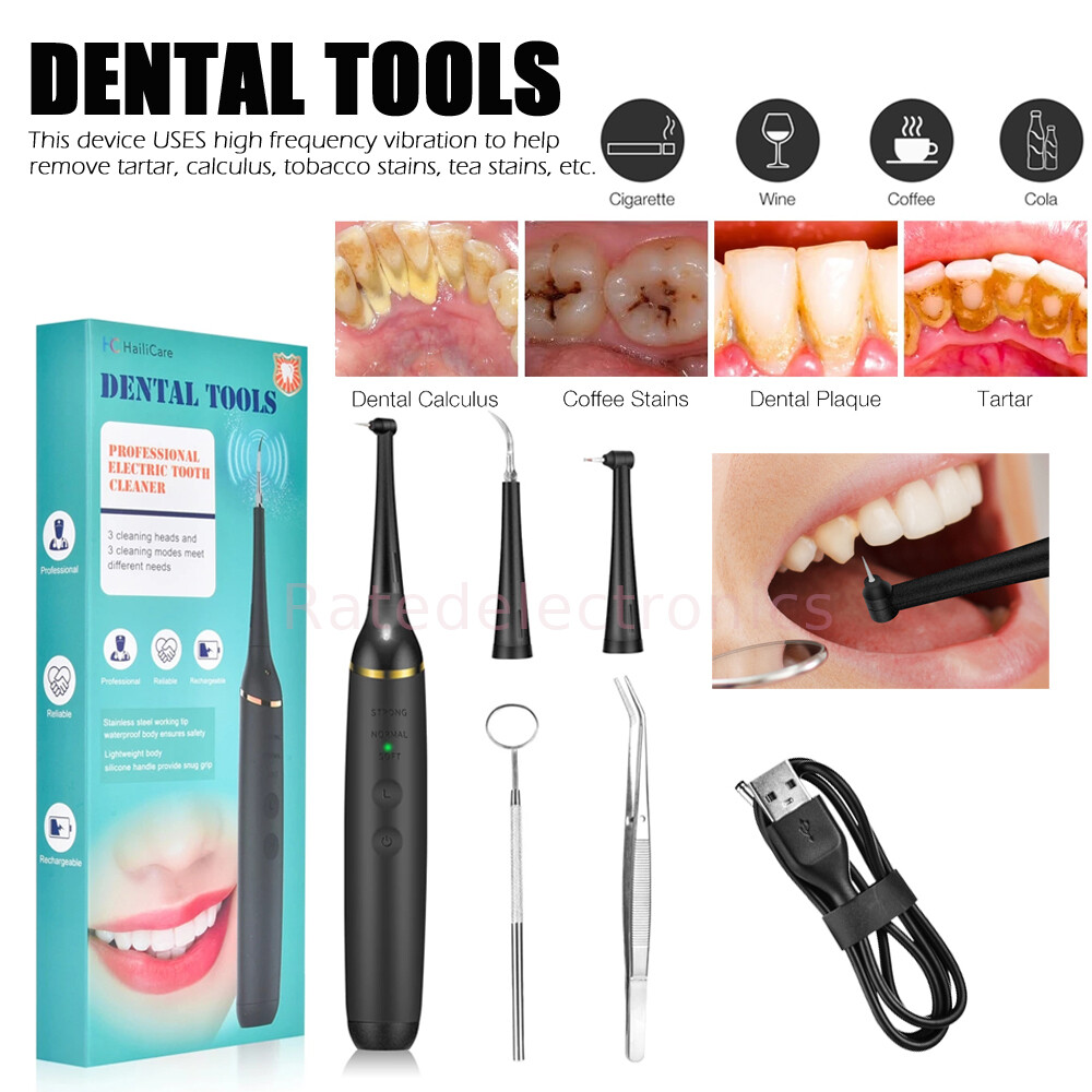 New Precise Electric Sonic Dental Scaler Plaque Tartar Tooth Stain Remover Tool