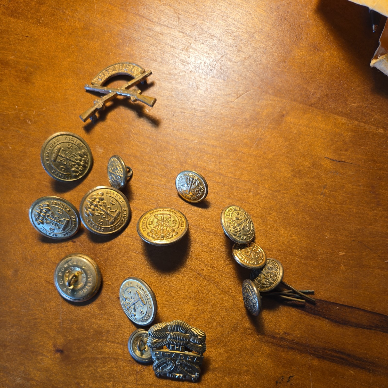 The Citadel Military College Brass Button Lot