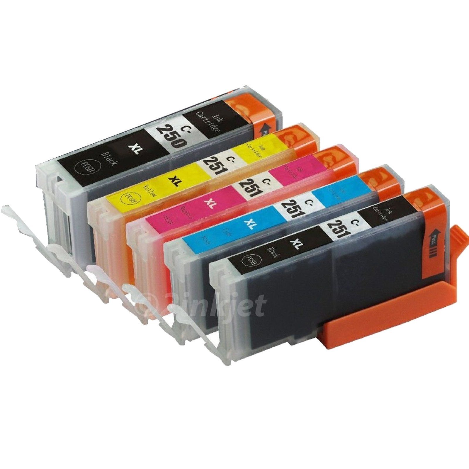 5pk Ink Cartridge For Canon  PGI-250XL CLI-251XL Pixma MG5420 MG5520 MX722 MX922
