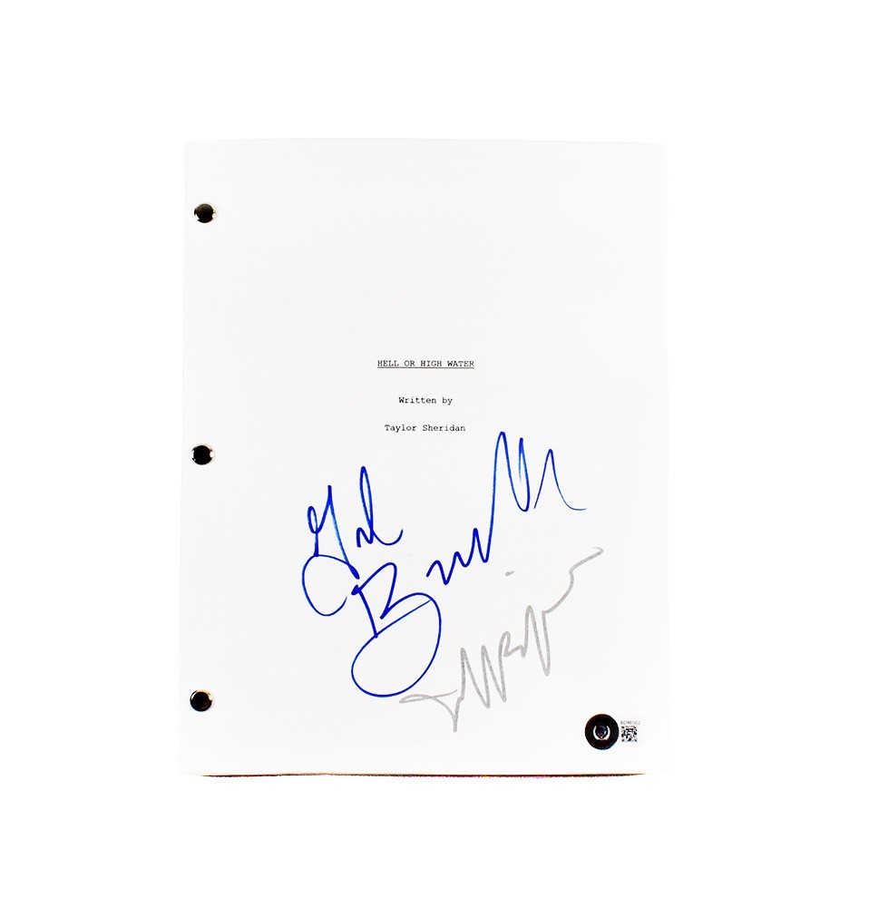 Hell or High Water Cast Bridges and Birmingham Autographed Signed Script BAS COA