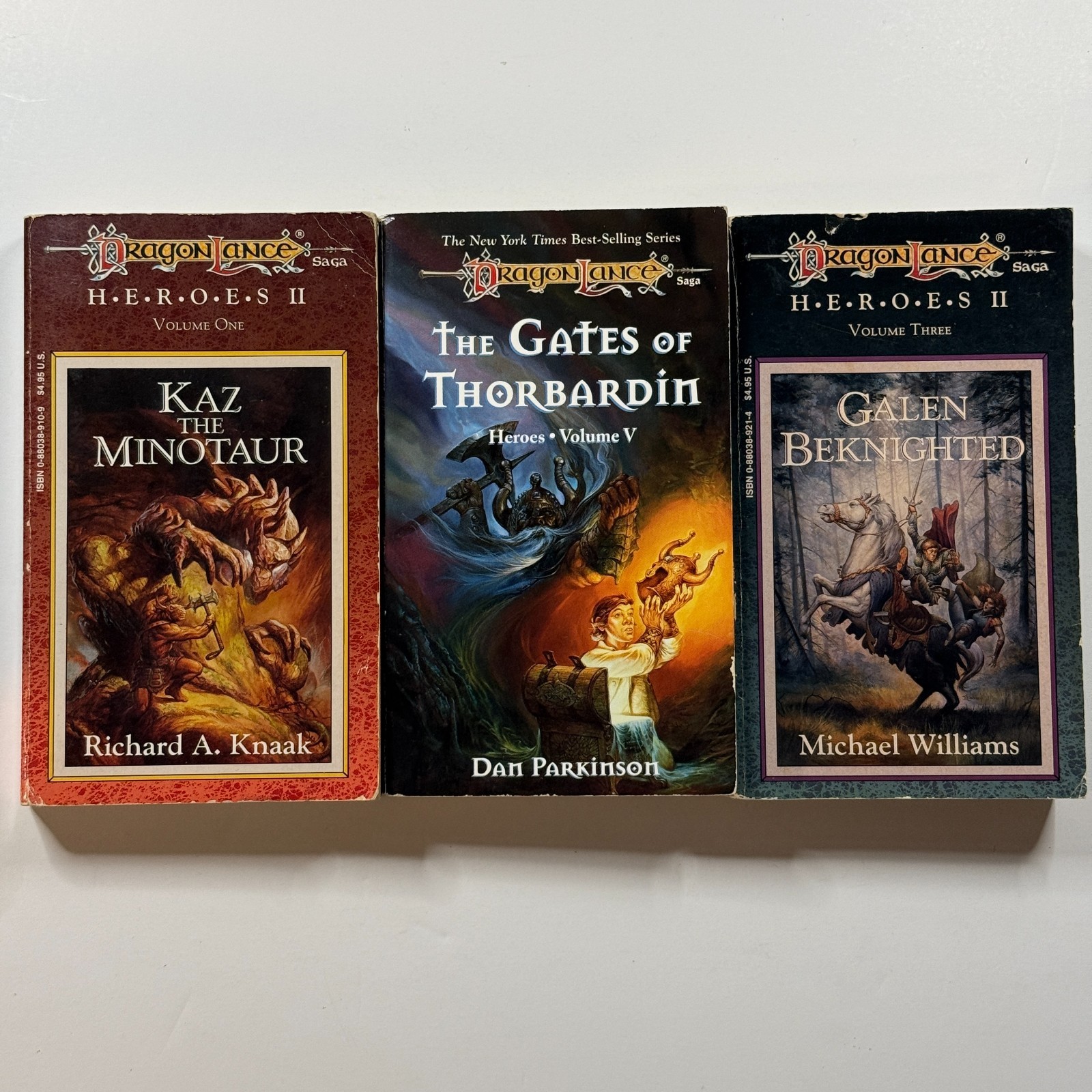 TSR DragonLance Heroes II Paperback Complete Set Books 1-3 All 1st printing TSR DragonLance Heroes II Paperback Complete Set Books 1-3 All 1st printing