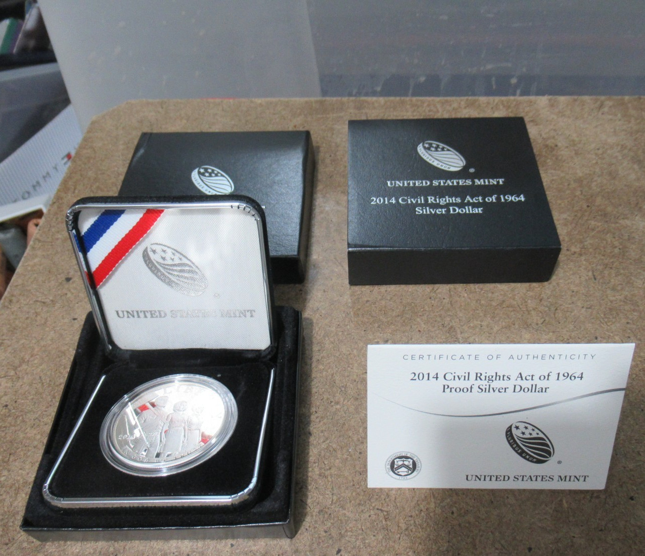 2014 P Civil Rights Act of 1964 Proof Silver Dollar Coin US Mint Packaging w COA