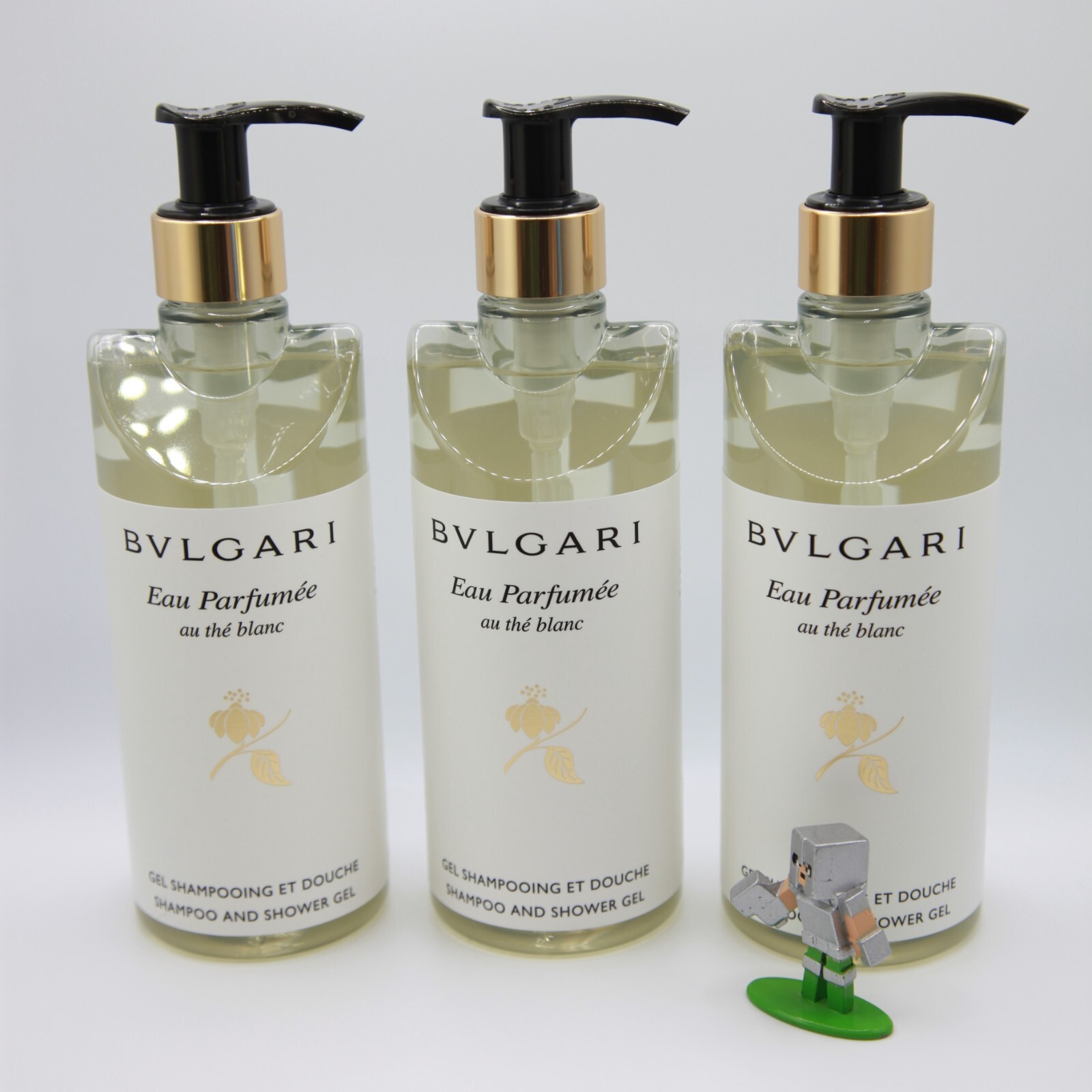 BVLGARI Eau Parfumee au the blanc Shampoo And Shower Gel, Pack of 3 (3x10oz)