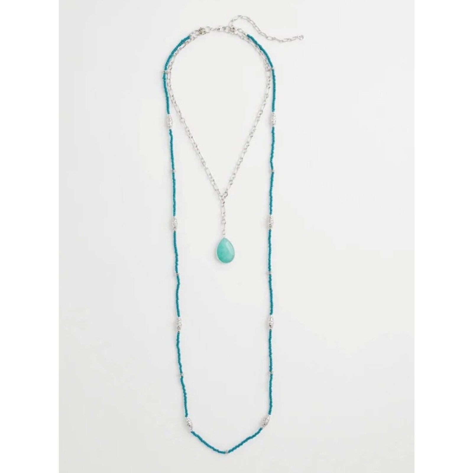 Turquoise Convertible Beaded Pendant Necklace Turquoise Convertible Beaded Pendant Necklace