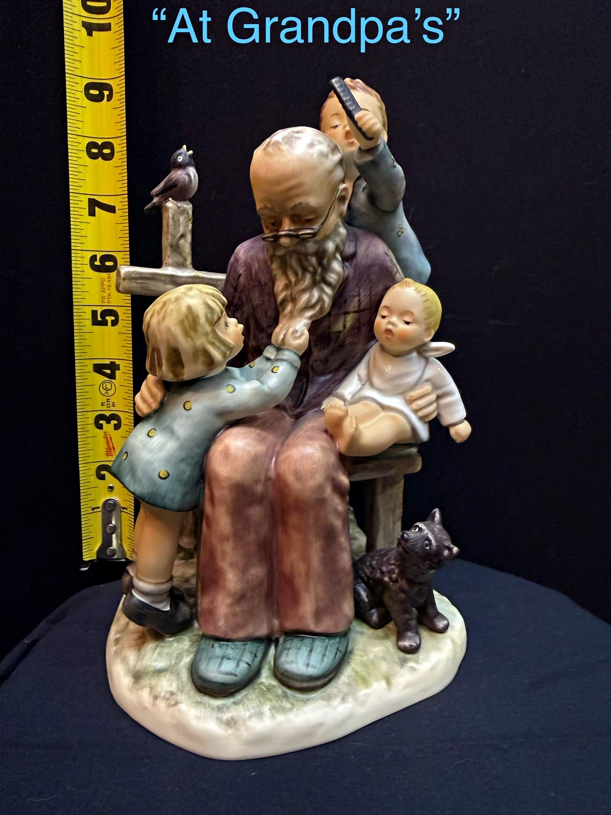 Goebel/M.I. Hummel “At Grandpa’s” Porcelain Painted Figurine TMK7 Goebel/M.I. Hummel “At Grandpa’s” Porcelain Painted Figurine TMK7