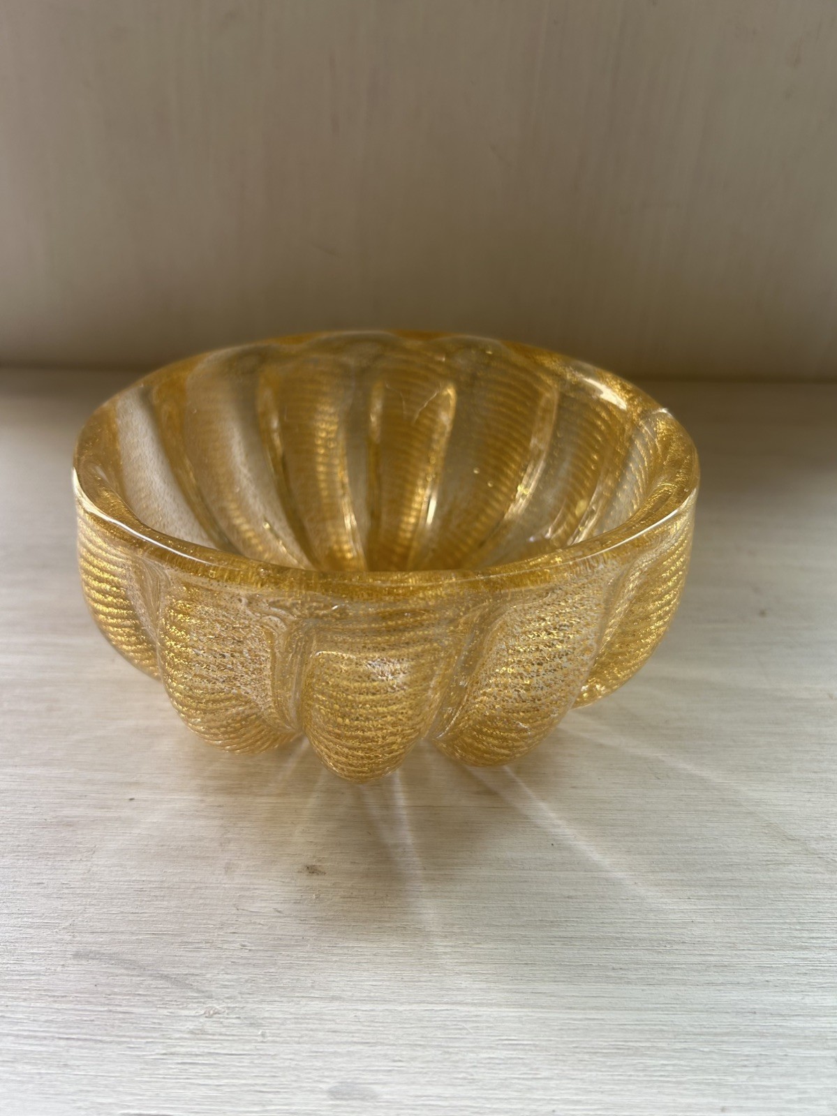 BAROVIER CORDED GLASS BOWL VENINI SEGUSO BAROVIER CORDED GLASS BOWL VENINI SEGUSO