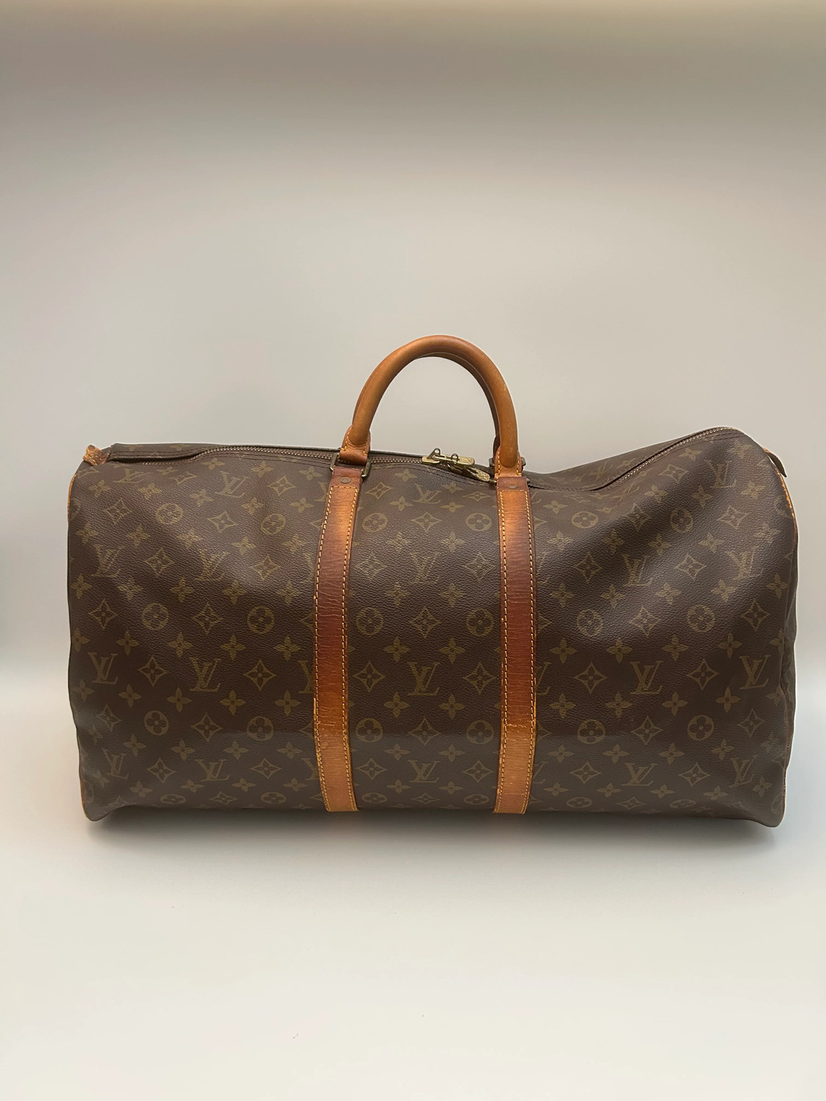 Pre-owned Louis Vuitton Keepall 55 Brown Monogram
