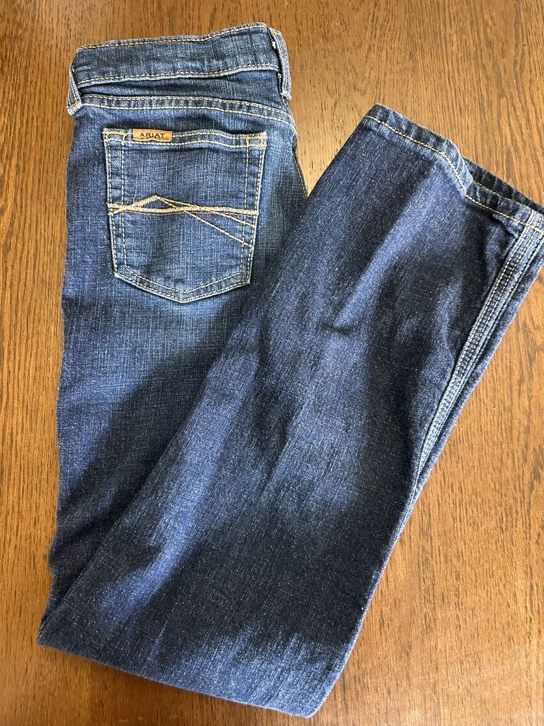 Ariat Slim Straight Jeans Youth Boys Size 16 Blue Denim