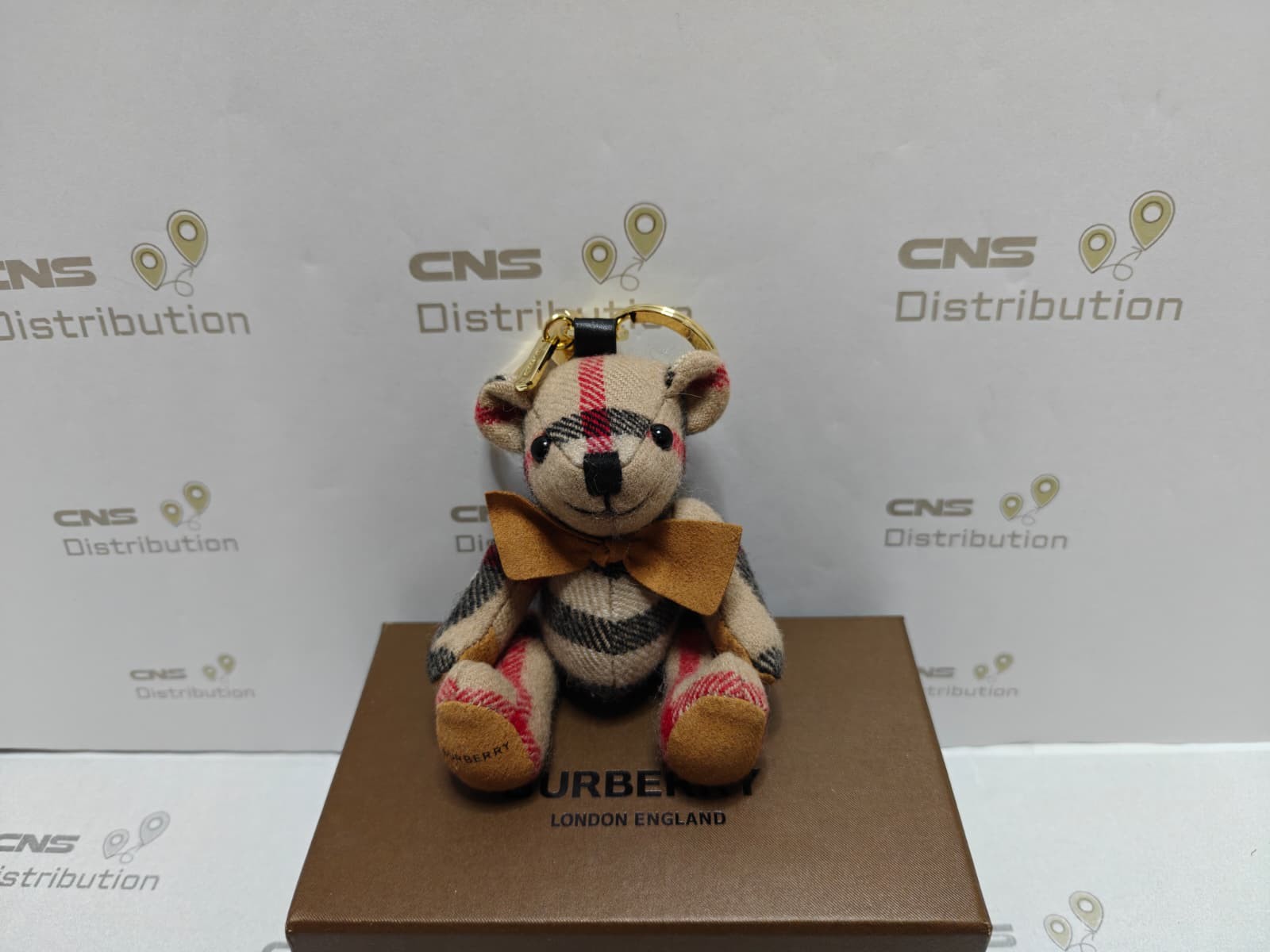 Burberry Thomas Bear Charm Archieve Beige Red NEW US STOCK & SHIP BR2
