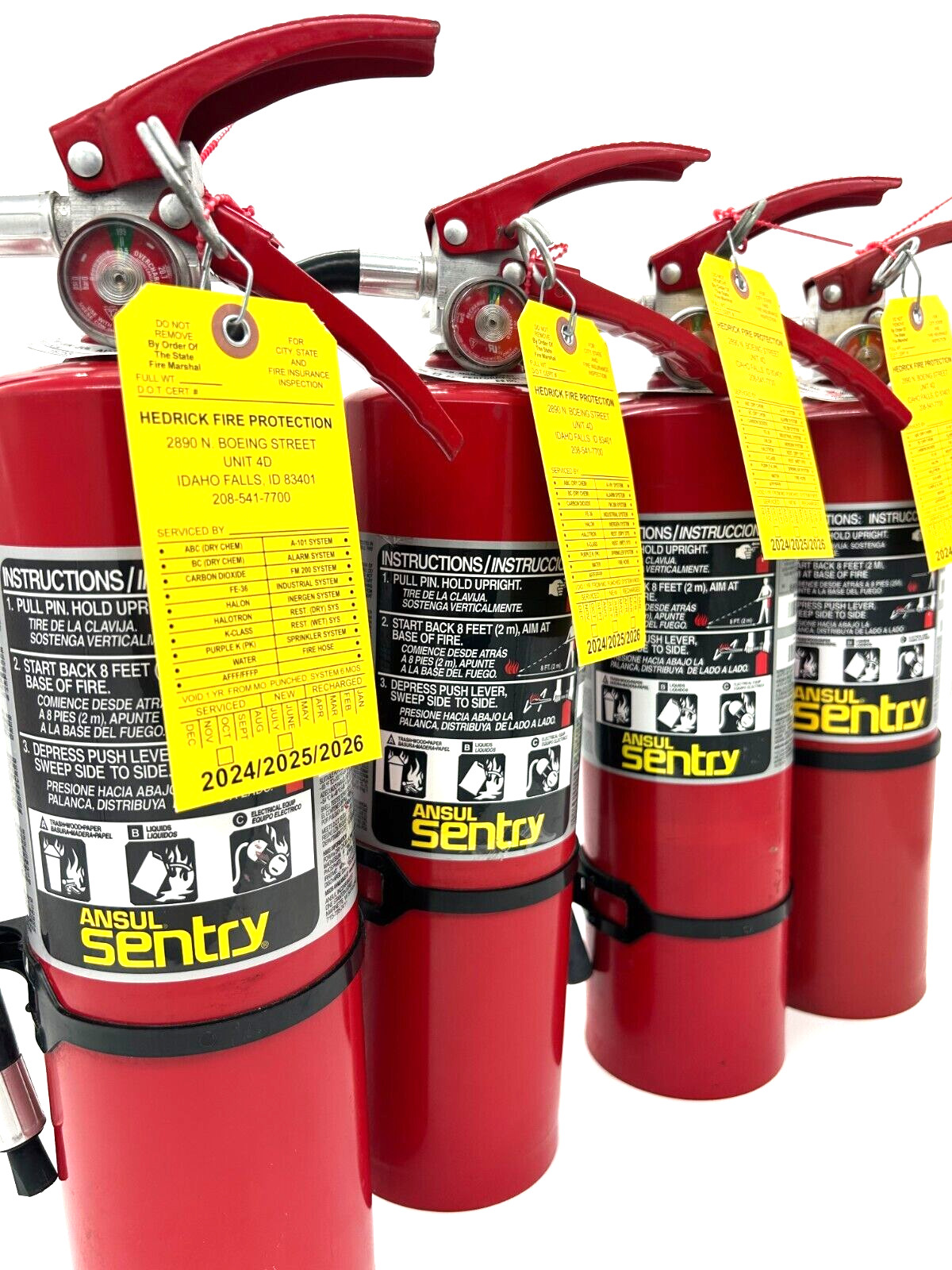 Refurbished | 5lb ABC FIRE EXTINGUISHERS (Certified) (Set of 4) | HP-5R
