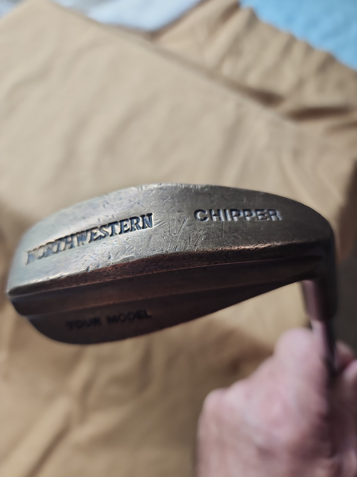 RH - Vtg Northwestern Tom Weiskopf Tour Model Brass Chipper - 35\