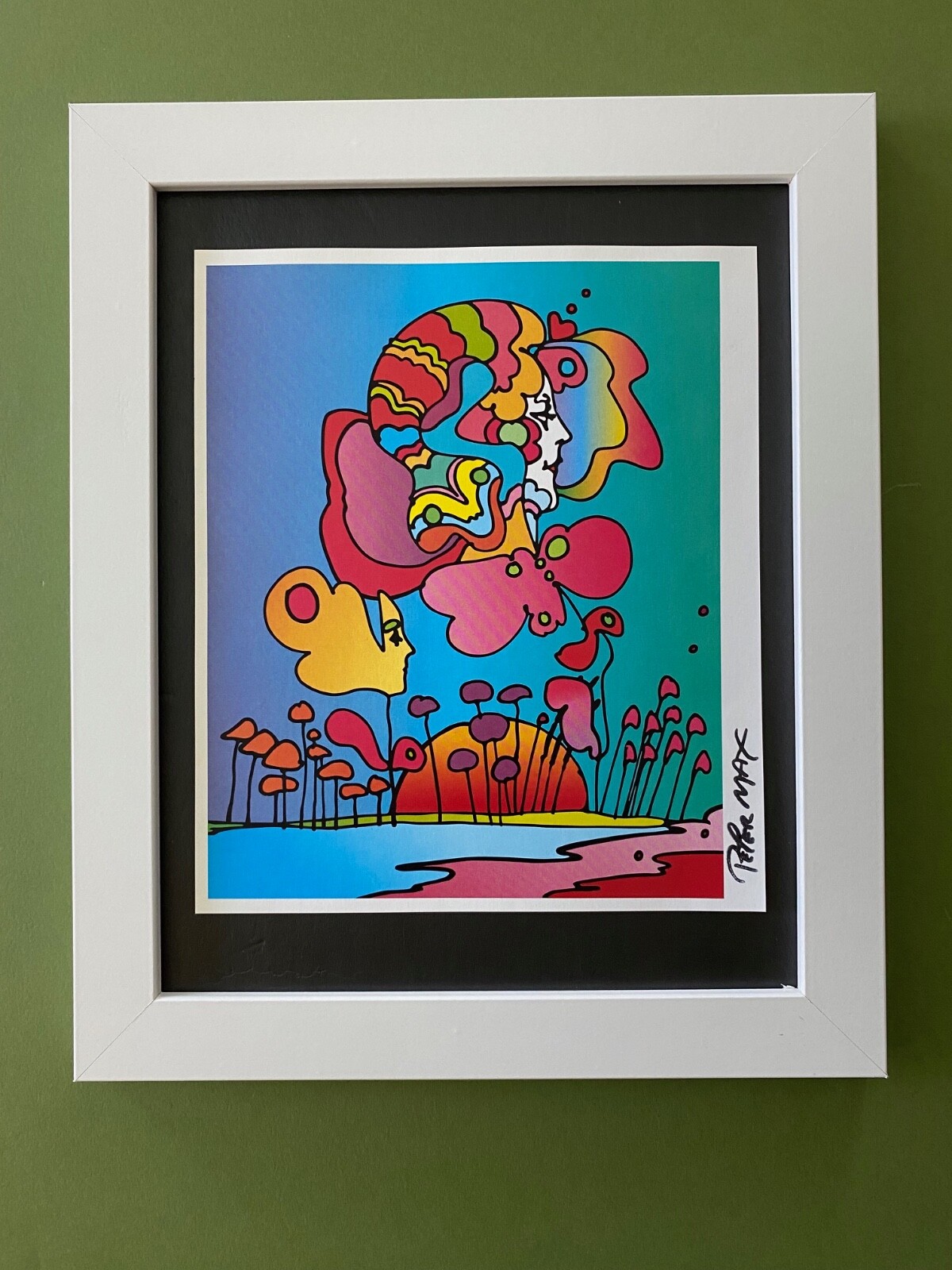 PETER MAX BEAUTIFUL SIGNED ART PRINT IN NEW FRAME POP ART HOME DECOR PETER MAX BEAUTIFUL SIGNED ART PRINT IN NEW FRAME POP ART HOME DECOR