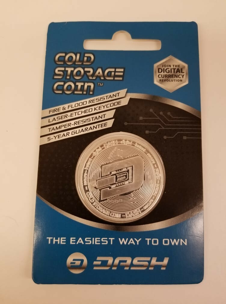 RARE 2018 1oz .999 PURE SILVER DASH Cold Storage Coin Crypto DASH Wallet RARE 2018 1oz .999 PURE SILVER DASH Cold Storage Coin Crypto DASH Wallet