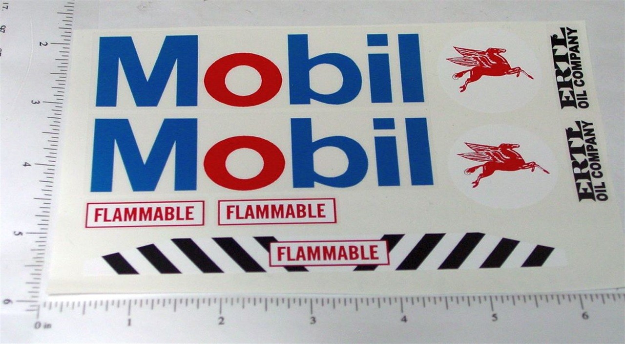 Ertl Mobil Oil Tanker Semi Sticker Set ET-043 Ertl Mobil Oil Tanker Semi Sticker Set ET-043