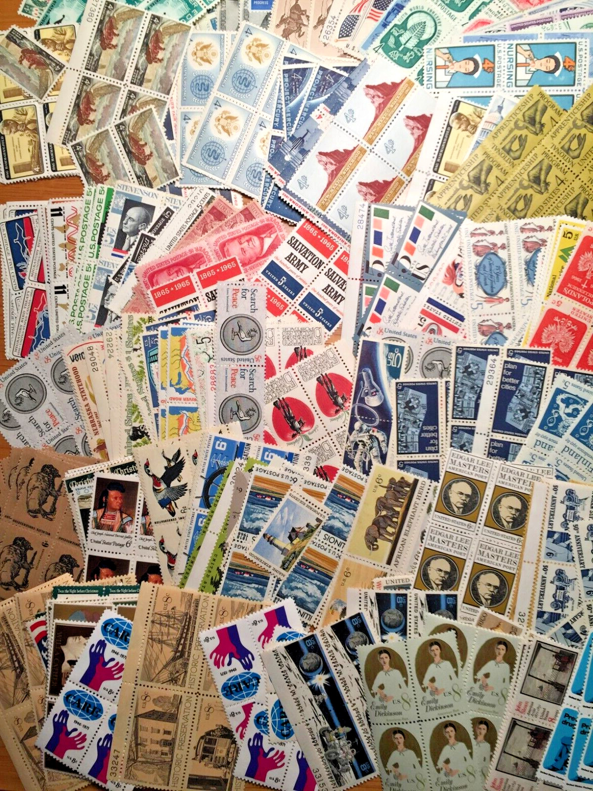 USA,VINTAGE,MID-CENTURY,MINT,UNUSED,LOT OF 50 ALL DIFFERENT STAMPS, COLLECTION