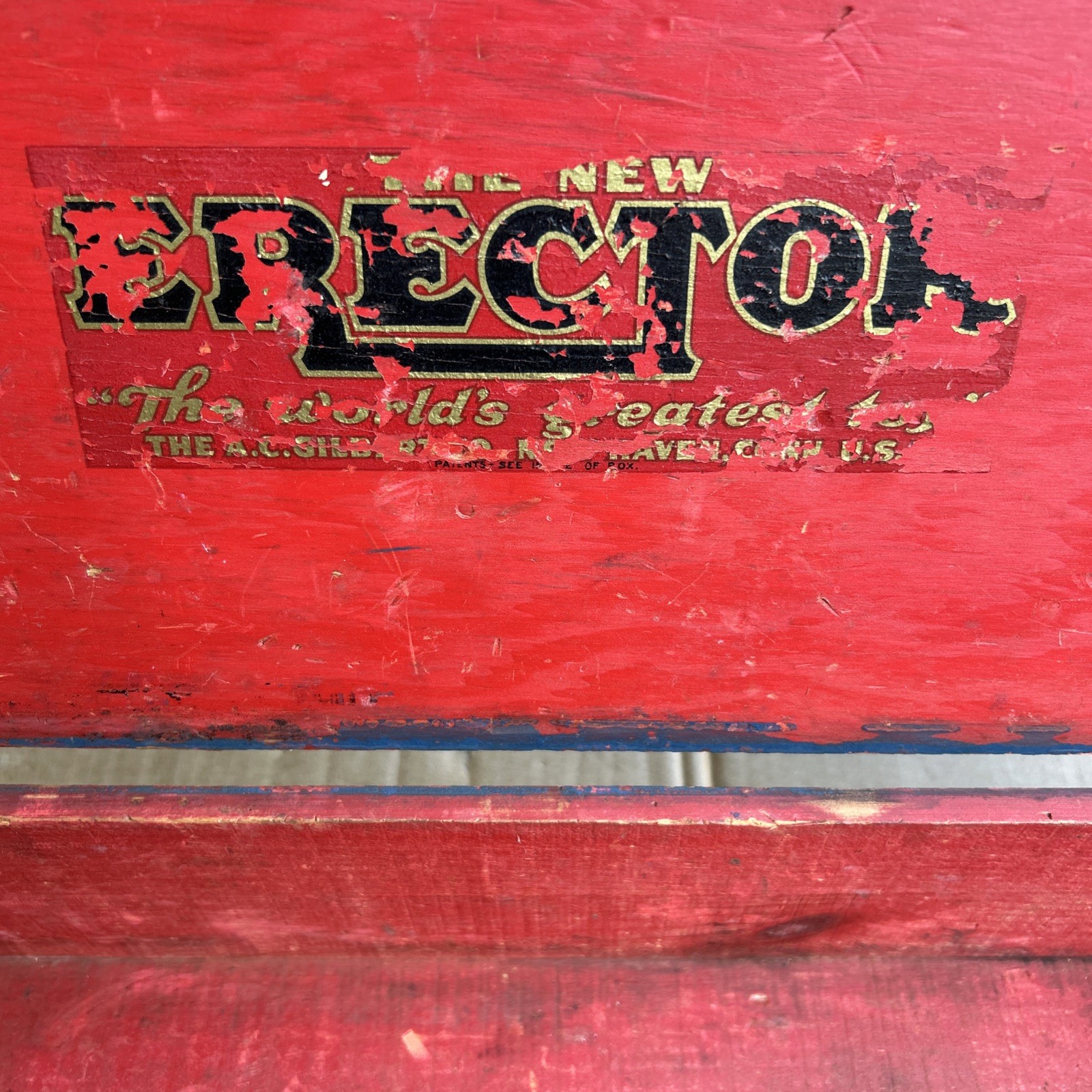 Vintage Gilbert Toys Erector Set Wooden Box Only 21.50”x8.25”X 5” *FREE SHIP USA Vintage Gilbert Toys Erector Set Wooden Box Only 21.50”x8.25”X 5” *FREE SHIP USA
