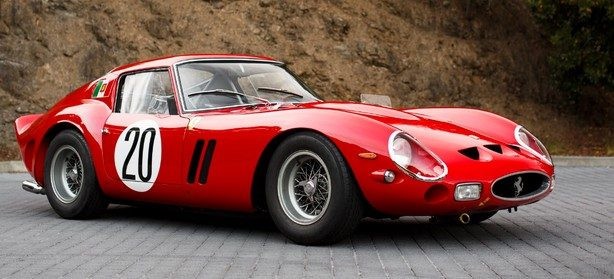 1962 Ferrari 250 GTO display. Reproduction, scaled 7/8th front clip,