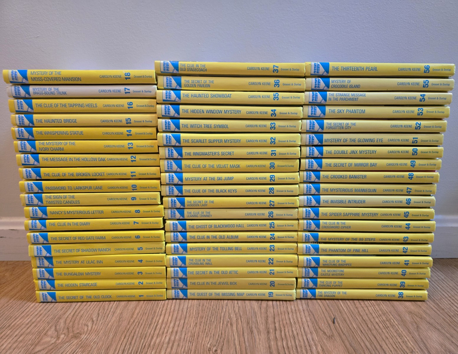 Nancy Drew Mystery Stories Complete Set 1-56 Hardcover Flashlight 1998 VG+