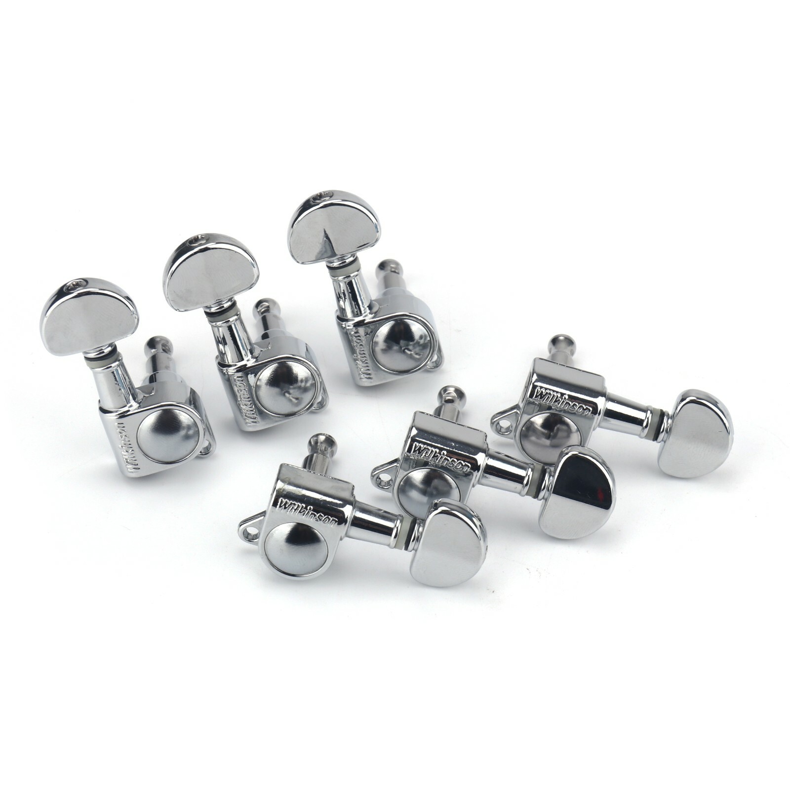 NEW Wilkinson 6 In Line Guitar Tuners Machine heads for Strat Tele Chrome WJ703 