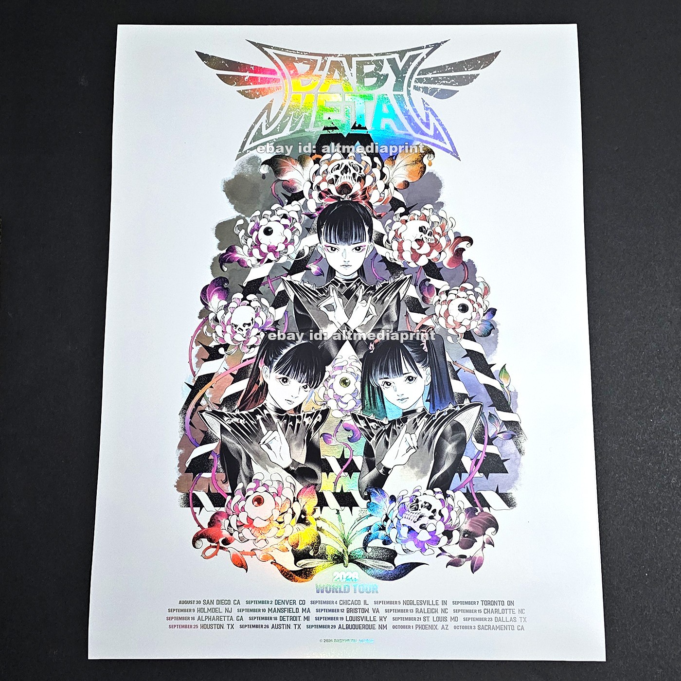 BABYMETAL Poster FOIL Tour 2026 💯AUTHENTIC 18x24 Official Merch Peach Momoko