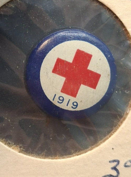 WWI 1919 American Red Cross Pinback Button Vintage ARC Lapel Pin Excellent WWI 1919 American Red Cross Pinback Button Vintage ARC Lapel Pin Excellent