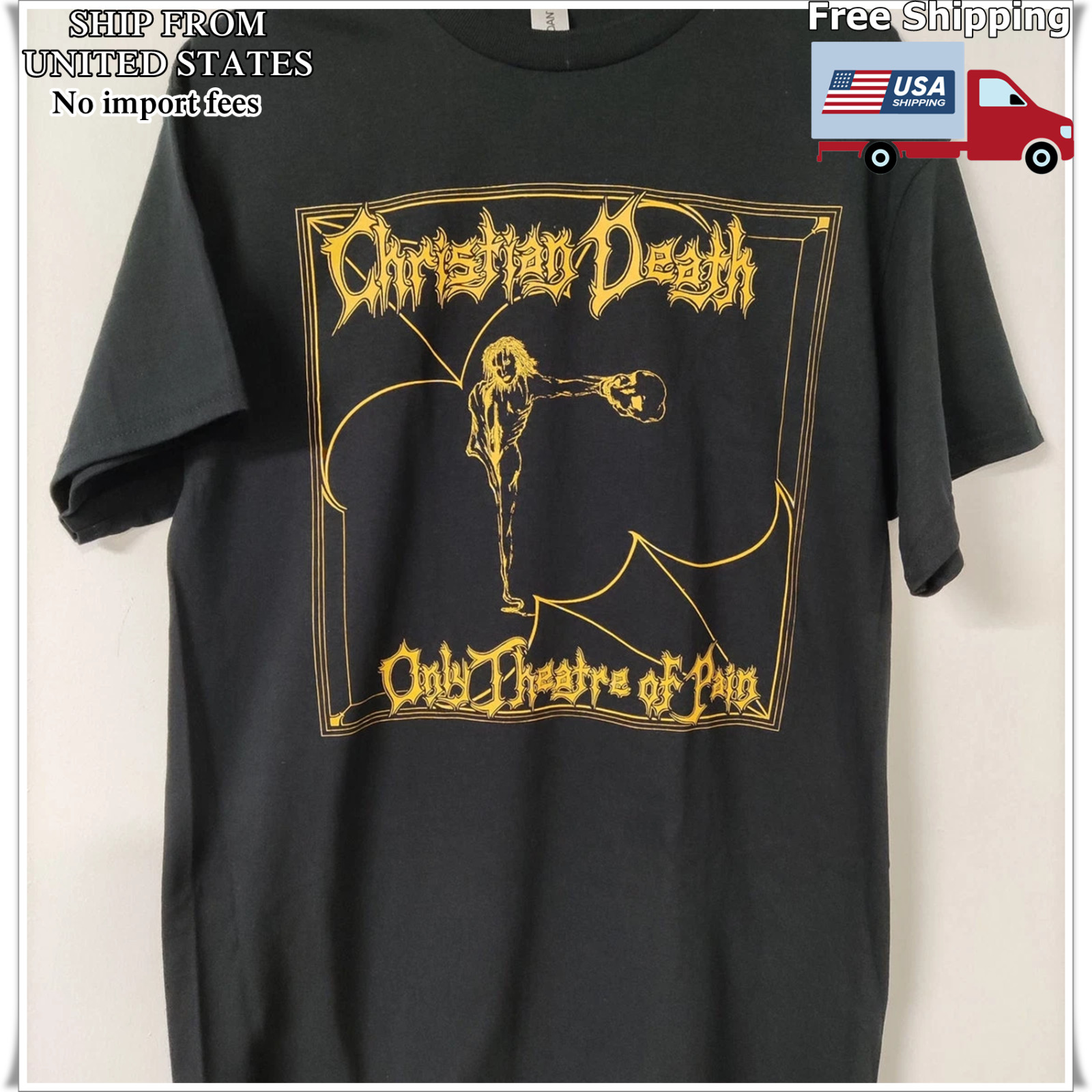 Christian Death Vintage Gothic Deathrock Punk Band Logo Graphic T-Shirt