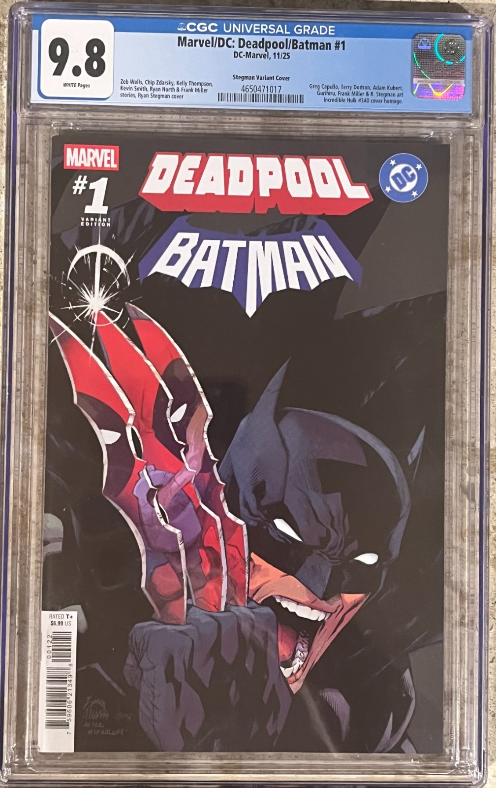 Marvel/DC Batman Deadpool #1 Stegman Variant 2025 CGC 9.8